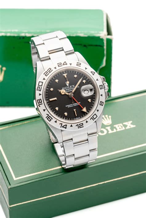 Rolex Explorer II 16550 Black Dial PATINA SS 